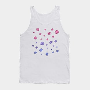 Heartstopper flowers bisexual flag Tank Top